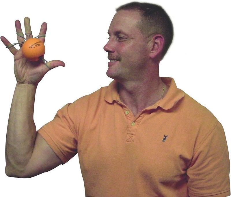 Handmaster Plus Physical Therapy Hand Exerciser - Forearm Exerciser with Stress Relief Ball - Hand Therapy Balls for Exercise, Training - Finger Exerciser & Strengthener - Firm Tension, Orange - Image 2